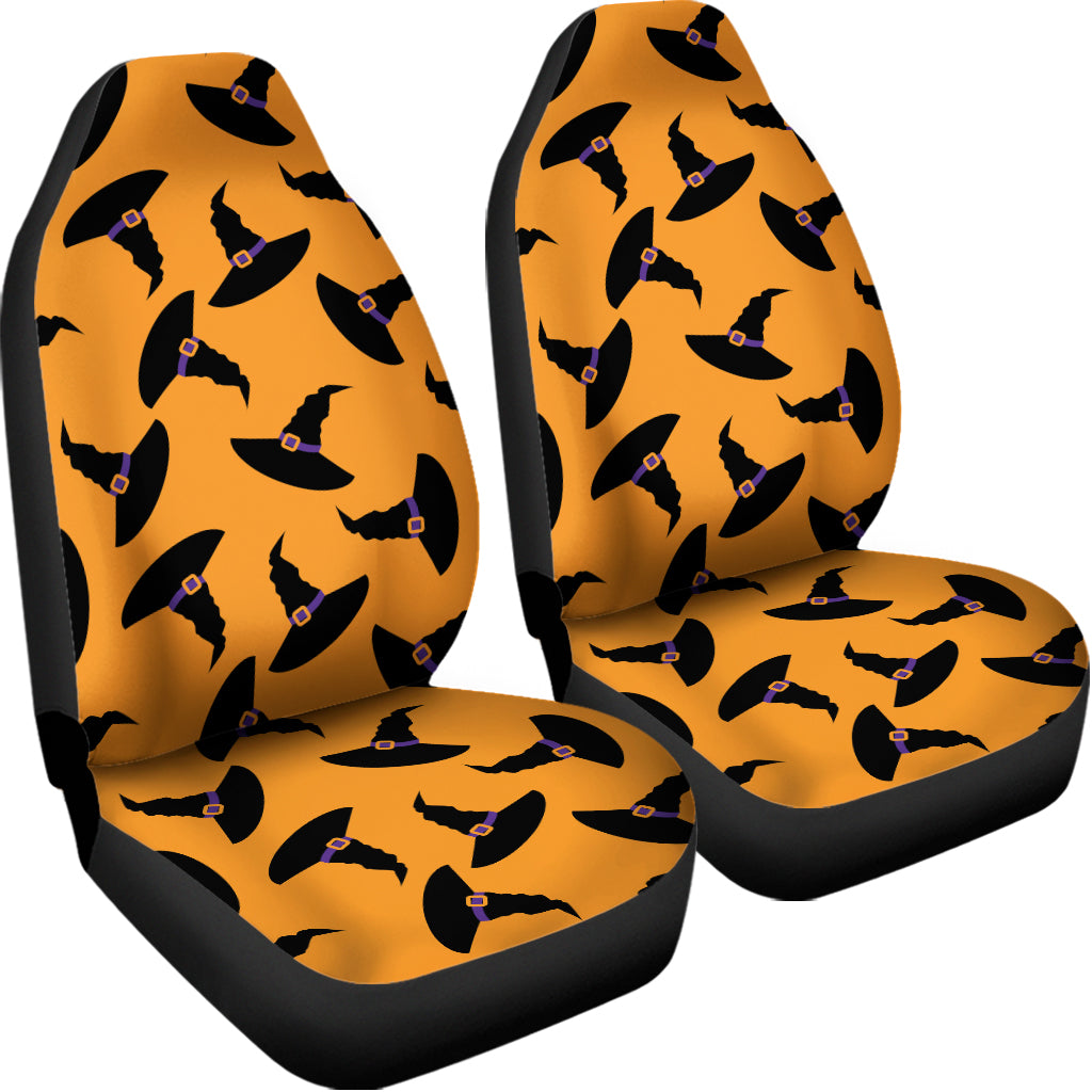 Halloween Witch Hat Pattern Print Universal Fit Car Seat Covers