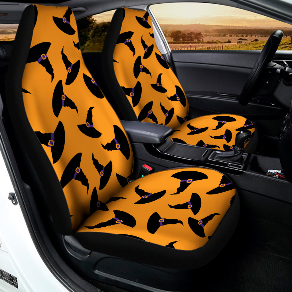 Halloween Witch Hat Pattern Print Universal Fit Car Seat Covers
