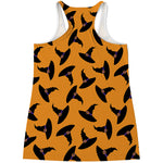 Halloween Witch Hat Pattern Print Women's Racerback Tank Top