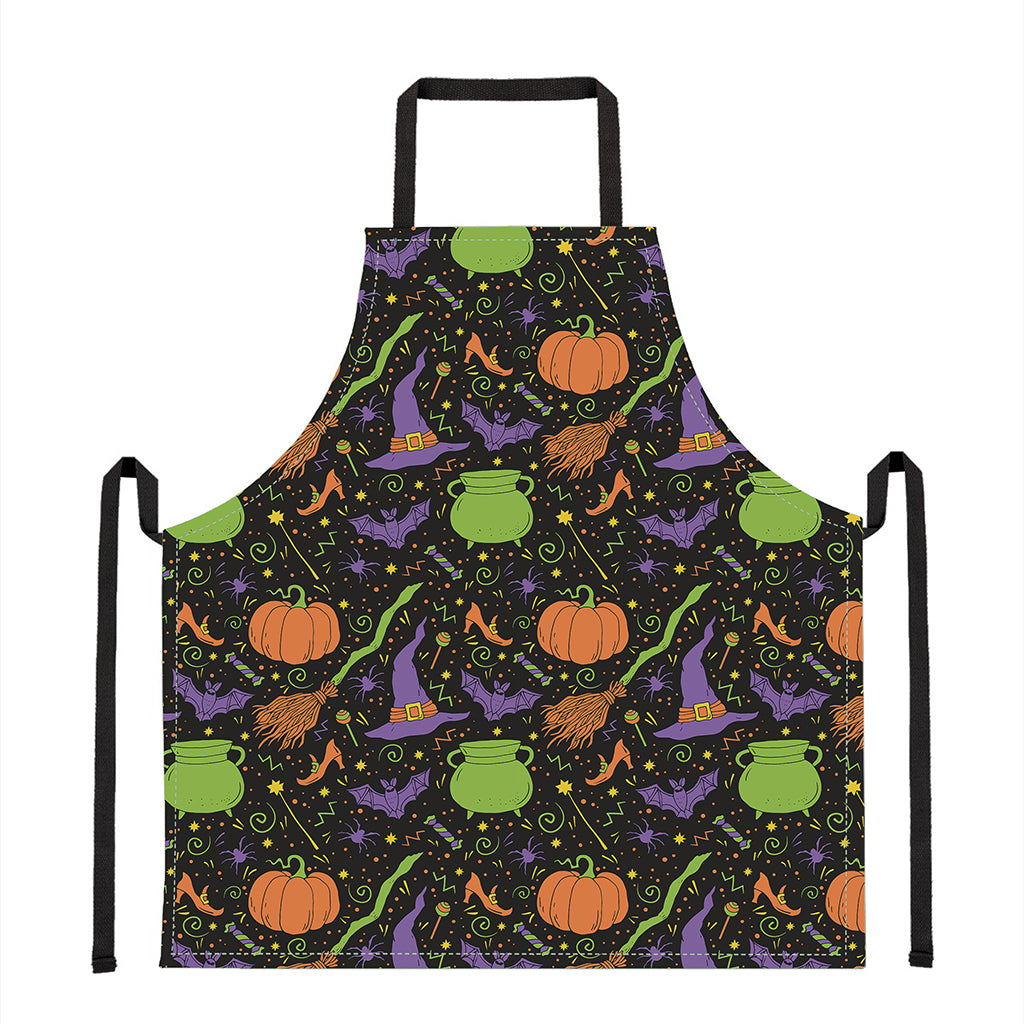 Halloween Wizard Pattern Print Apron