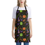 Halloween Wizard Pattern Print Apron