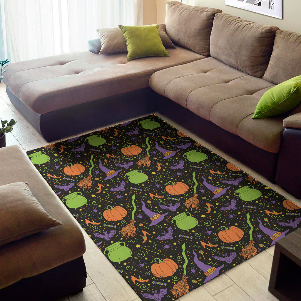 Halloween Wizard Pattern Print Area Rug