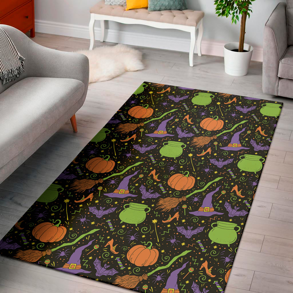 Halloween Wizard Pattern Print Area Rug
