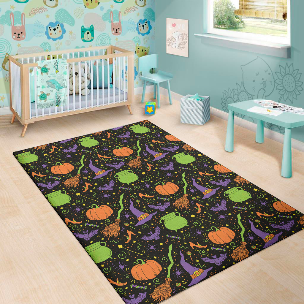 Halloween Wizard Pattern Print Area Rug
