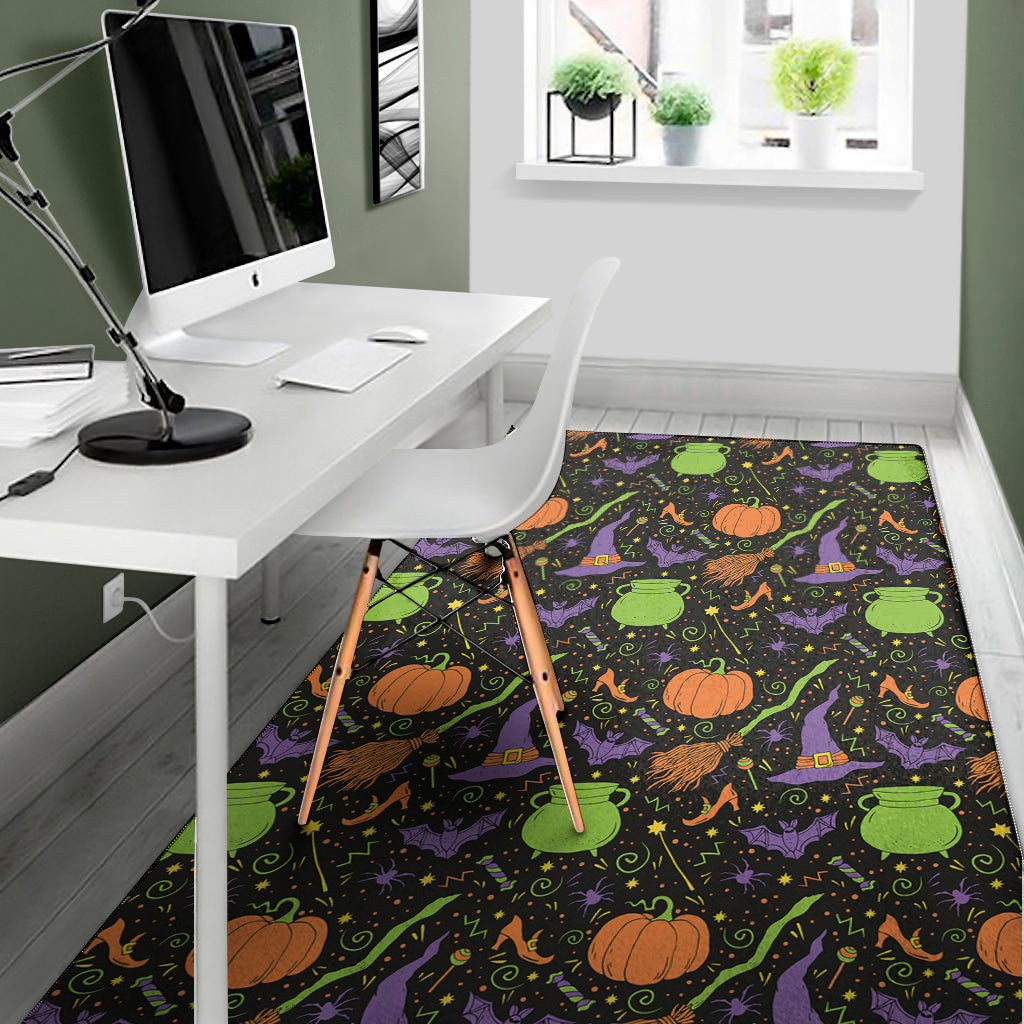 Halloween Wizard Pattern Print Area Rug