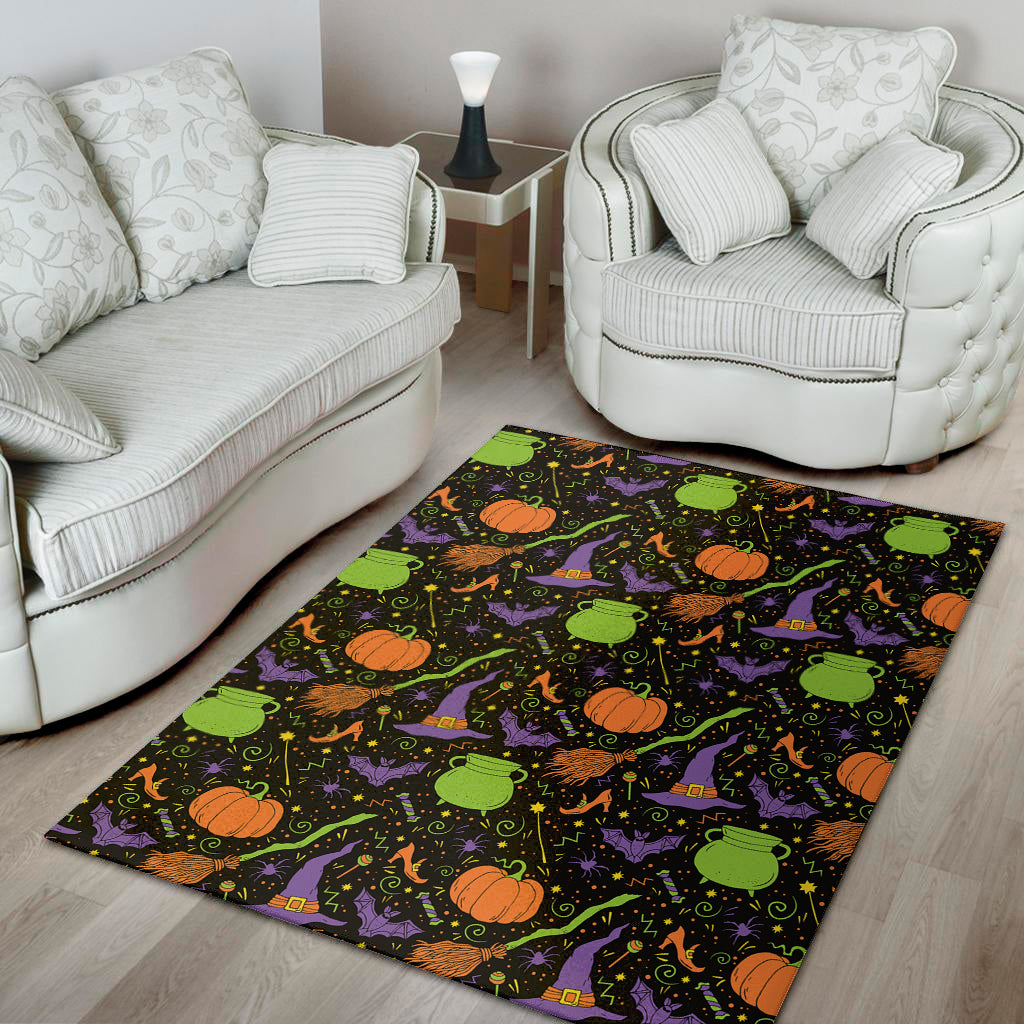 Halloween Wizard Pattern Print Area Rug