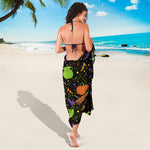 Halloween Wizard Pattern Print Beach Sarong Wrap