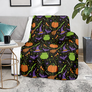 Halloween Wizard Pattern Print Blanket