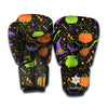 Halloween Wizard Pattern Print Boxing Gloves