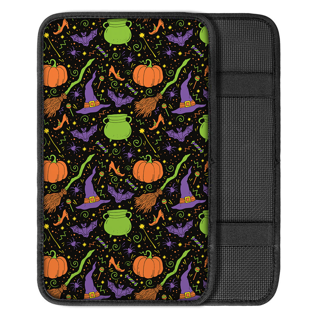 Halloween Wizard Pattern Print Car Center Console Cover