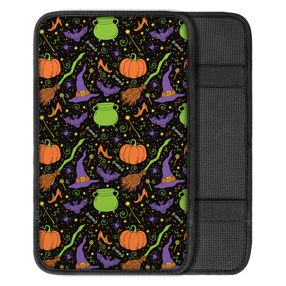 Halloween Wizard Pattern Print Car Center Console Cover