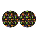 Halloween Wizard Pattern Print Car Coasters