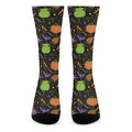 Halloween Wizard Pattern Print Crew Socks