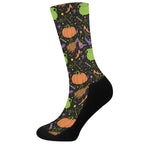 Halloween Wizard Pattern Print Crew Socks