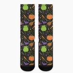 Halloween Wizard Pattern Print Crew Socks