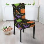 Halloween Wizard Pattern Print Dining Chair Slipcover