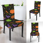 Halloween Wizard Pattern Print Dining Chair Slipcover