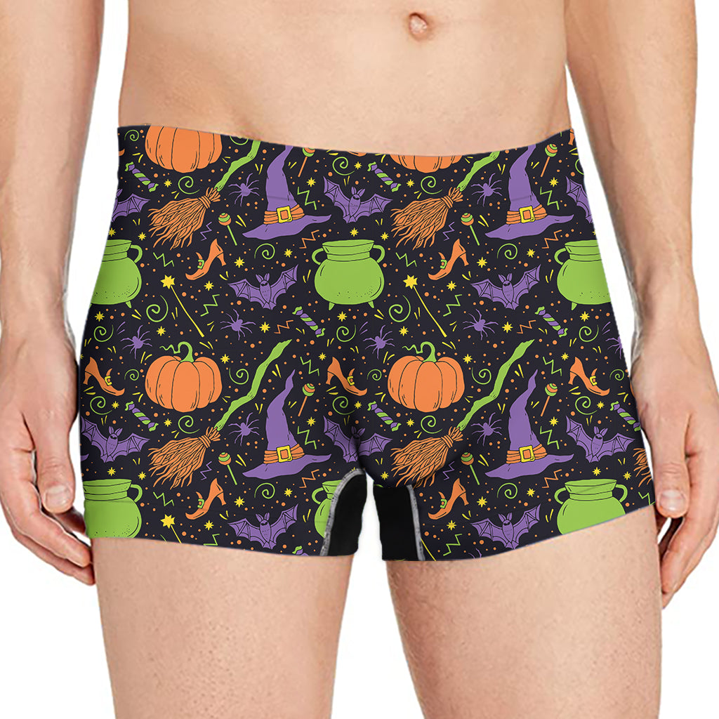 Halloween Wizard Pattern Print Men's Boxer Briefs