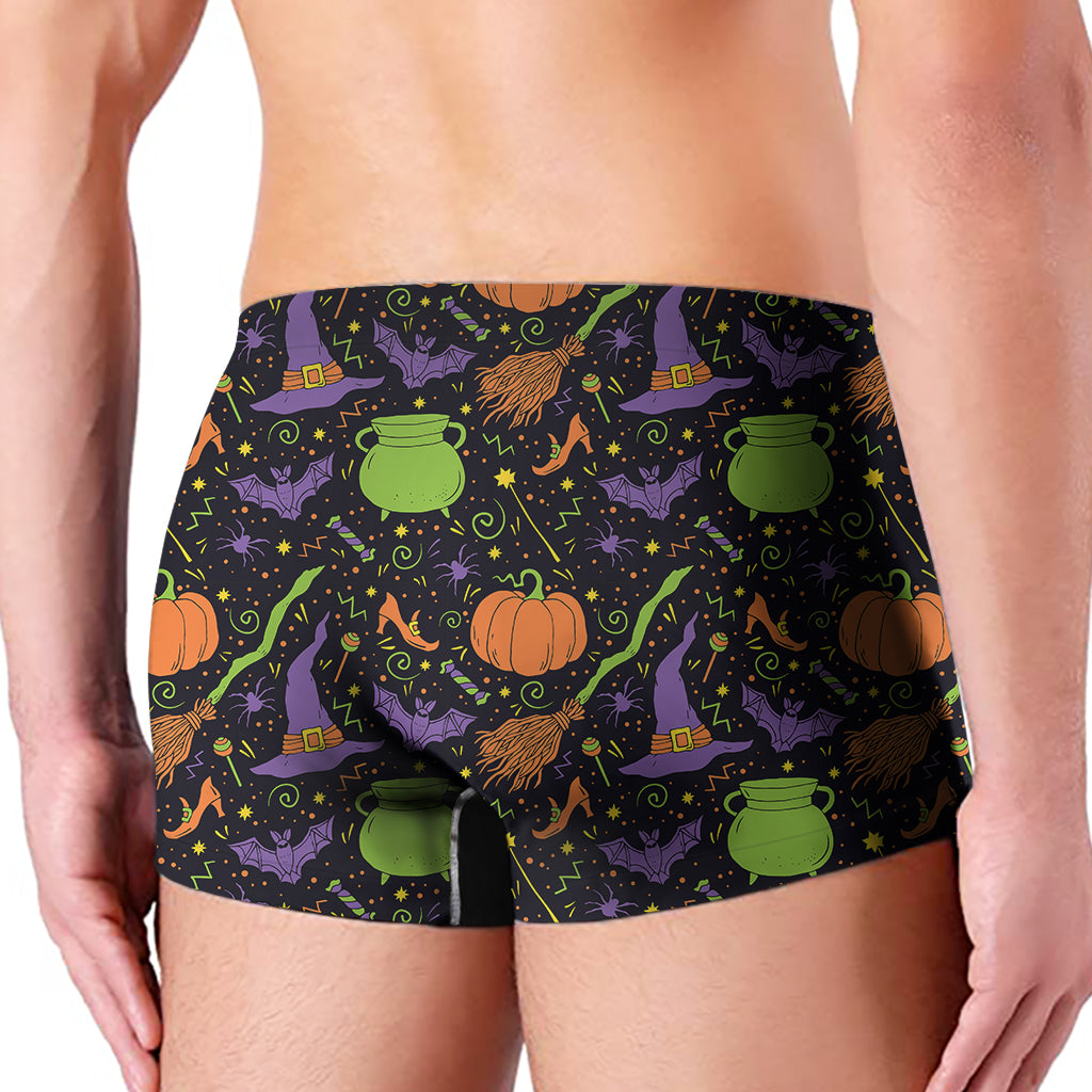 Halloween Wizard Pattern Print Men's Boxer Briefs