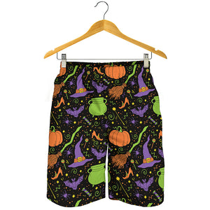 Halloween Wizard Pattern Print Men's Shorts