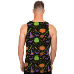 Halloween Wizard Pattern Print Men's Tank Top