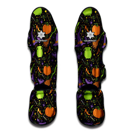Halloween Wizard Pattern Print Muay Thai Shin Guard