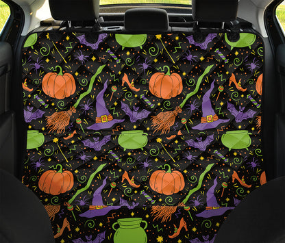 Halloween Wizard Pattern Print Pet Car Back Seat Cover