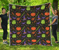 Halloween Wizard Pattern Print Quilt