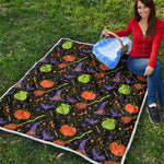 Halloween Wizard Pattern Print Quilt