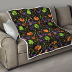 Halloween Wizard Pattern Print Quilt
