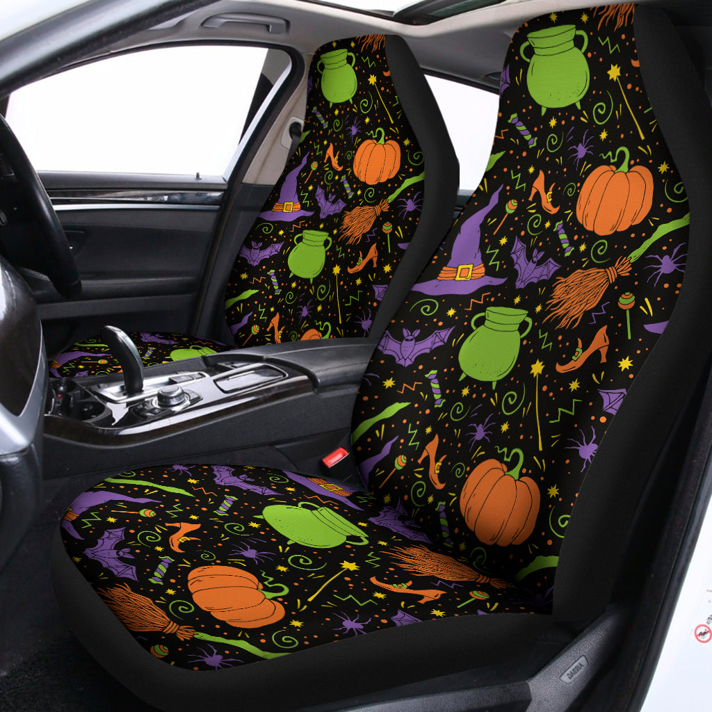 Halloween Wizard Pattern Print Universal Fit Car Seat Covers