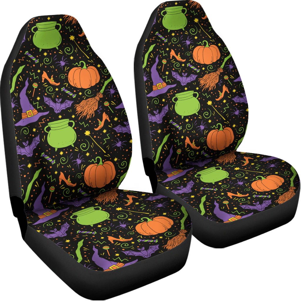 Halloween Wizard Pattern Print Universal Fit Car Seat Covers