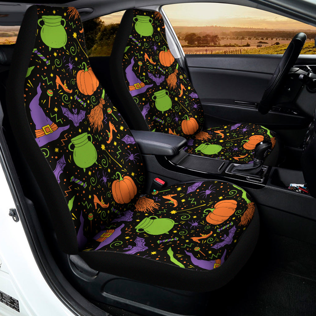 Halloween Wizard Pattern Print Universal Fit Car Seat Covers