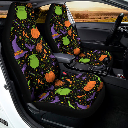 Halloween Wizard Pattern Print Universal Fit Car Seat Covers