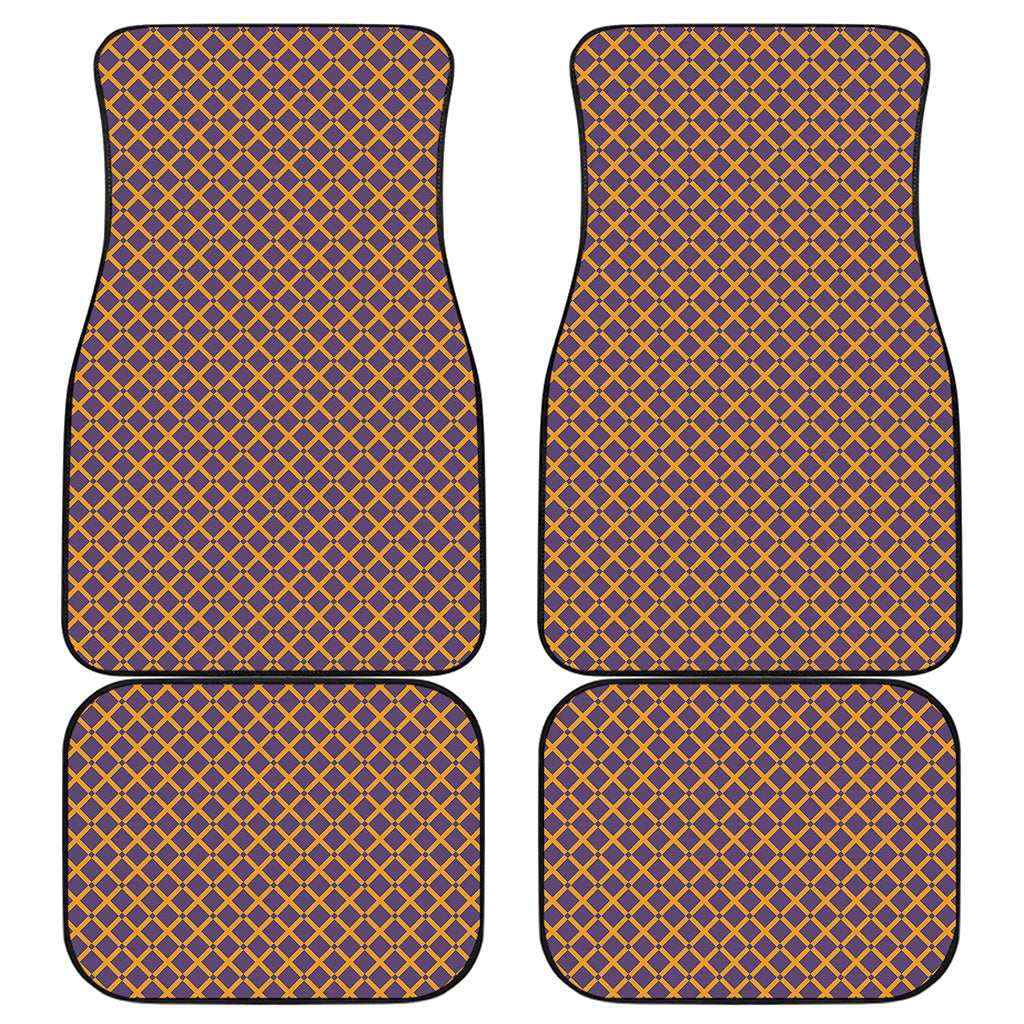 Halloween X Pattern Print Front and Back Car Floor Mats