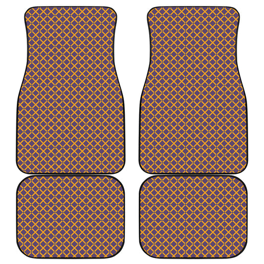 Halloween X Pattern Print Front and Back Car Floor Mats