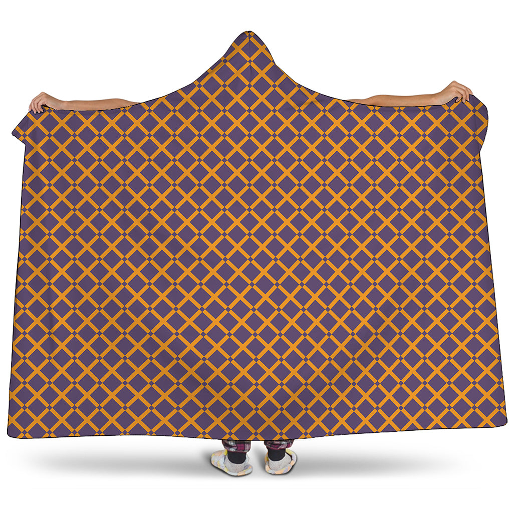 Halloween X Pattern Print Hooded Blanket