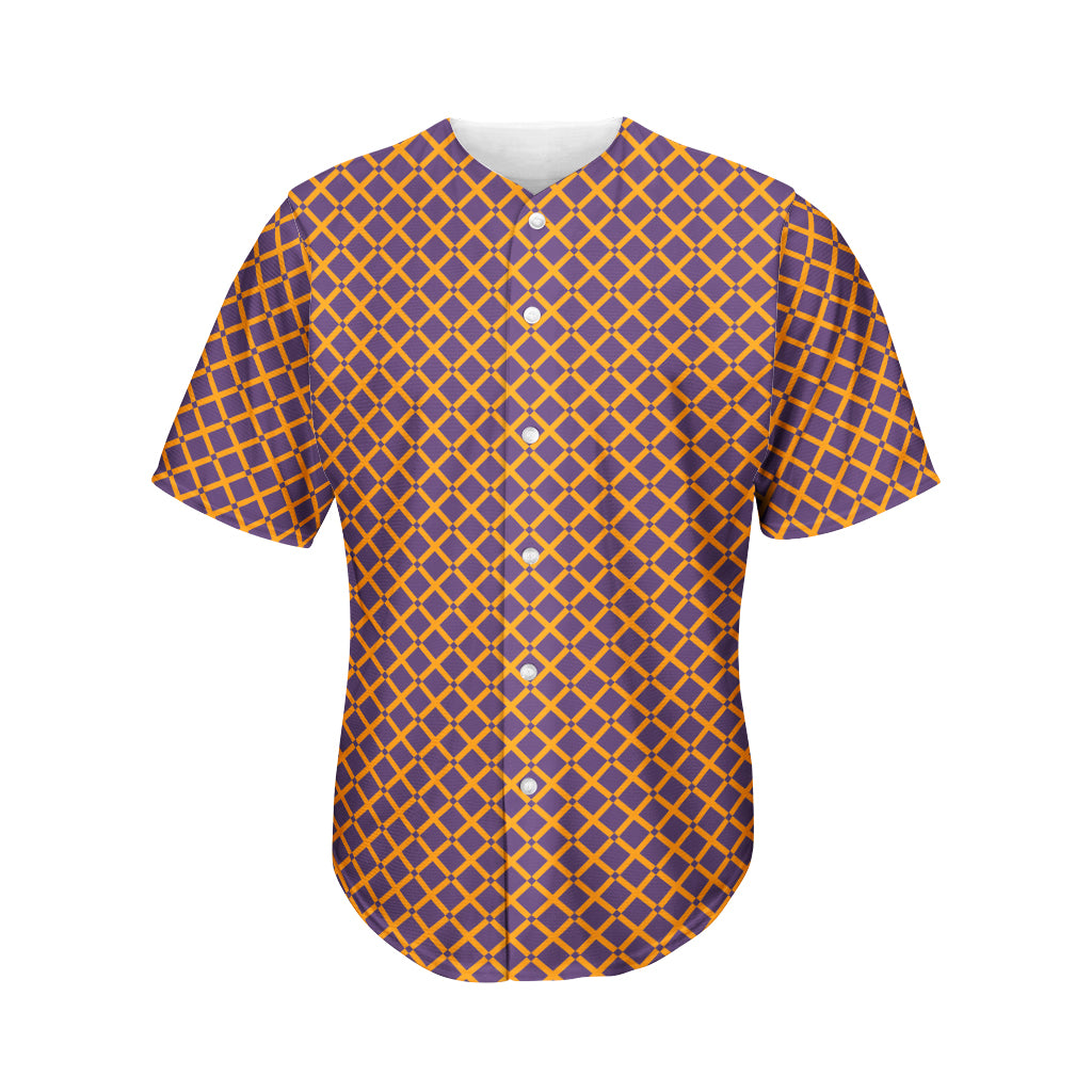 Halloween X Pattern Print Men's Baseball Jersey