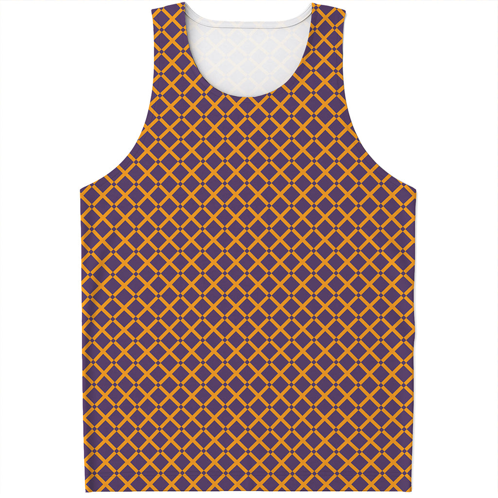 Halloween X Pattern Print Men's Tank Top