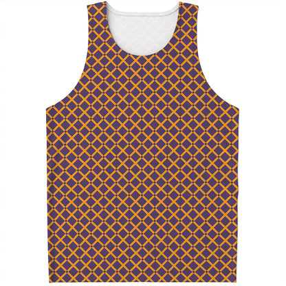 Halloween X Pattern Print Men's Tank Top
