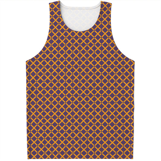 Halloween X Pattern Print Men's Tank Top