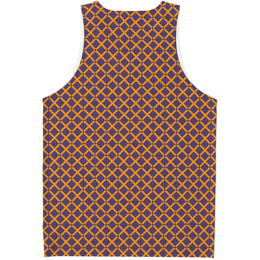 Halloween X Pattern Print Men's Tank Top