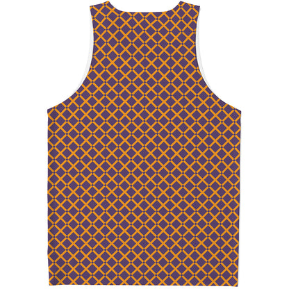 Halloween X Pattern Print Men's Tank Top