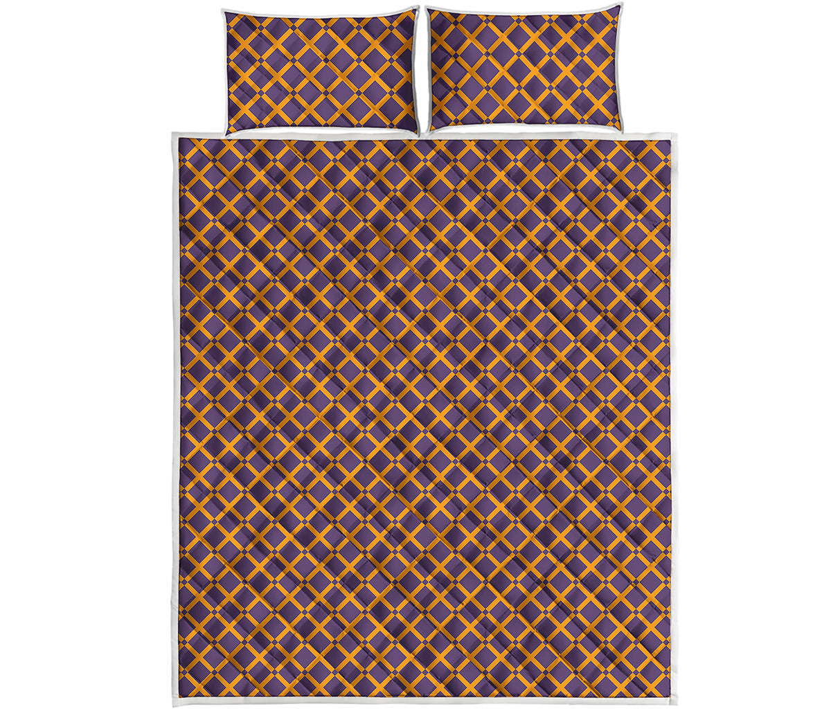 Halloween X Pattern Print Quilt Bed Set
