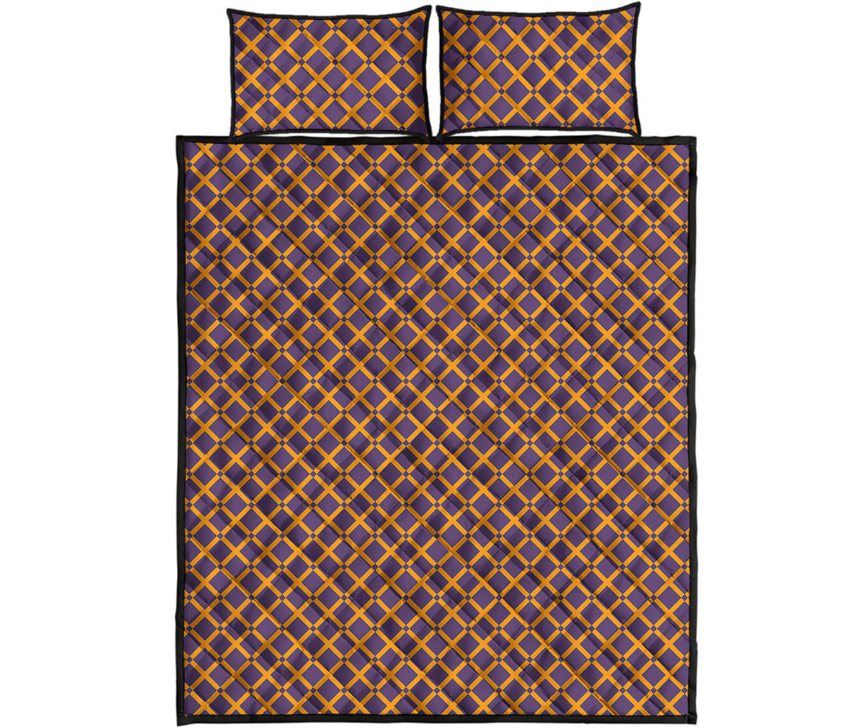 Halloween X Pattern Print Quilt Bed Set