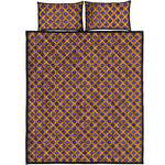 Halloween X Pattern Print Quilt Bed Set