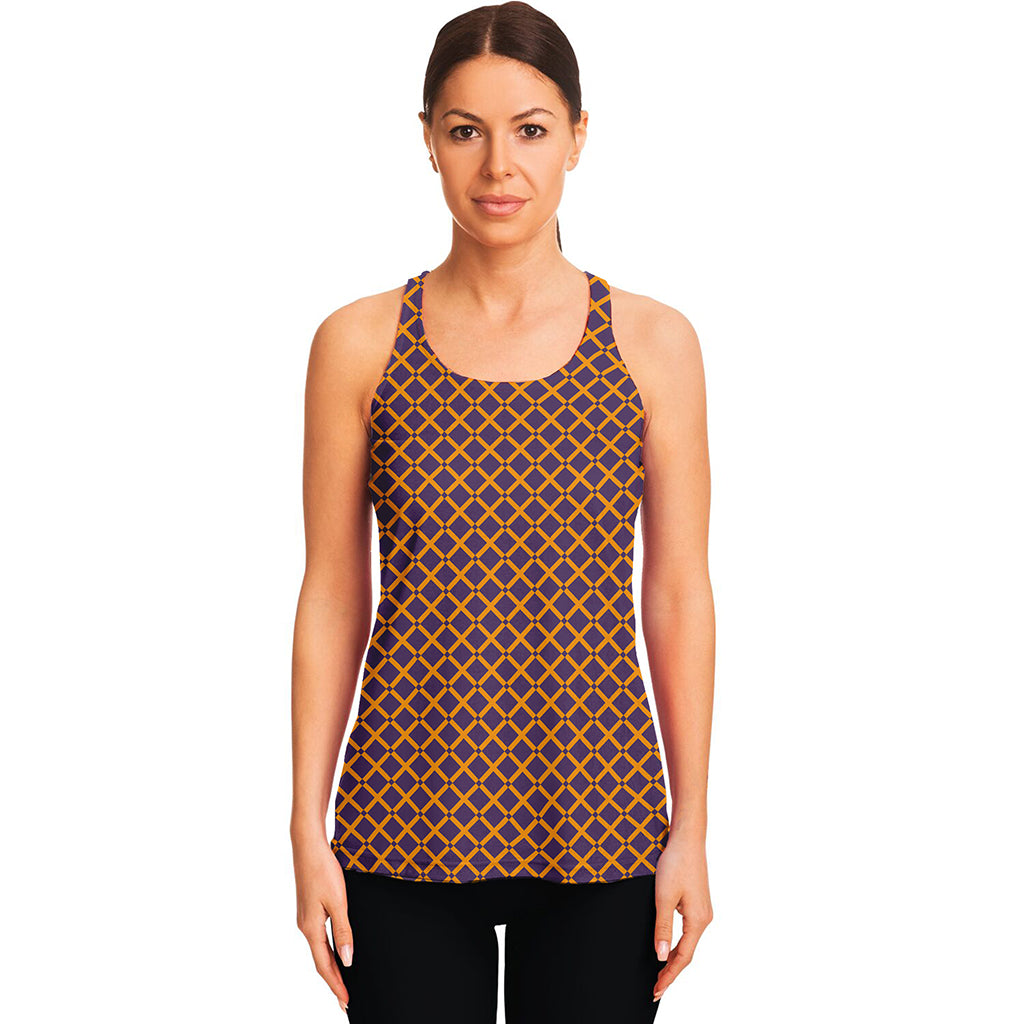 Halloween X Pattern Print Women's Racerback Tank Top