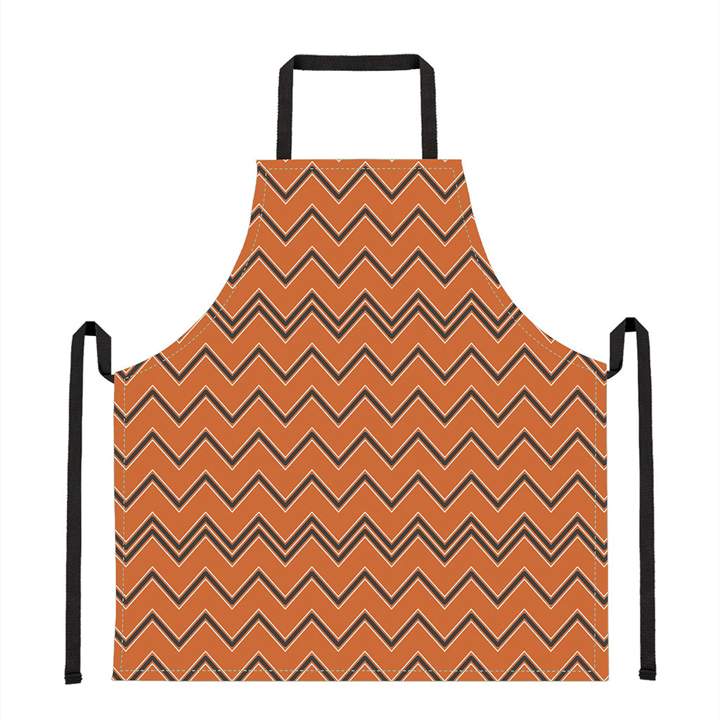 Halloween Zig Zag Pattern Print Apron