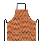 Halloween Zig Zag Pattern Print Apron