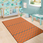Halloween Zig Zag Pattern Print Area Rug
